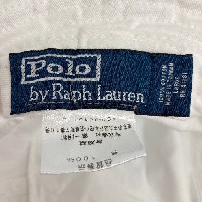 RALPH LAUREN ラルフローレン 90s 台湾製 バケットハット ESP-20101 ホワイト SizeL 瑞穂店