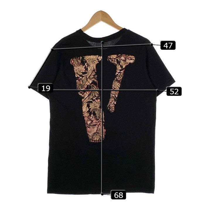 ヴィーロン VLONE Tシャツ XL ブラック VLONE ヴィーローン□Tシャツ A$AP MOB ロゴ Vプリント XL 黒