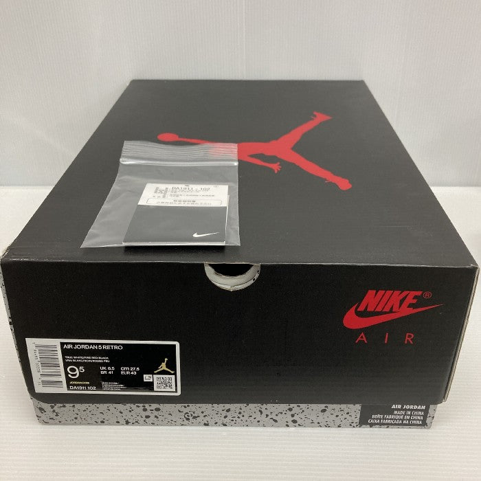 NIKE ナイキ AIR JORDAN5 RETRO Fire Red エアジョーダン５ レトロ ファイア レッド DA1911-102 ホワイト size27.5cm 瑞穂店