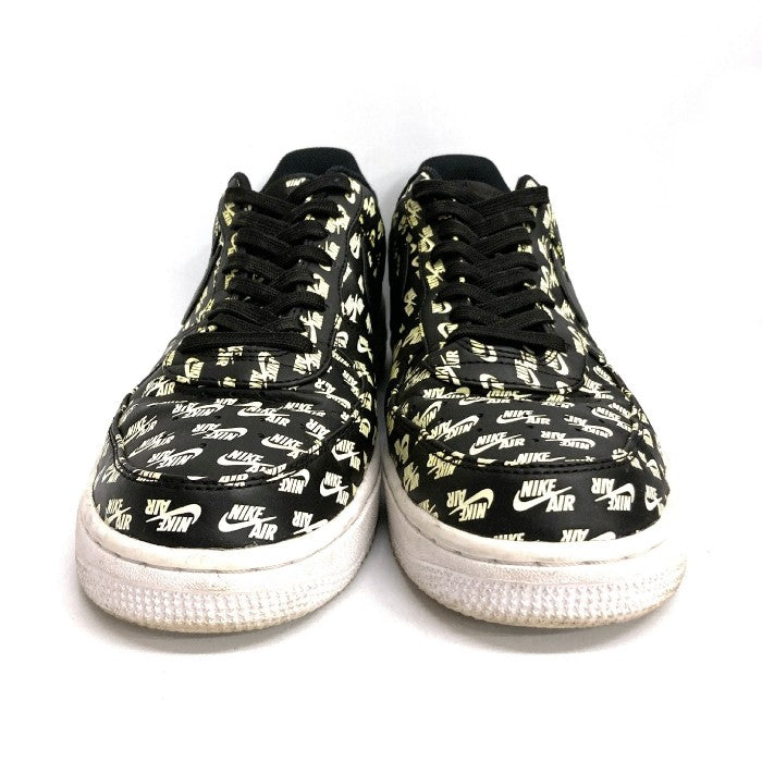 NIKE ナイキ AH8462-001 AIR FORCE 1 07 QS NIKE ALL OVER LOGO エアフォース1 スニーカー ブラック size28cm 瑞穂店