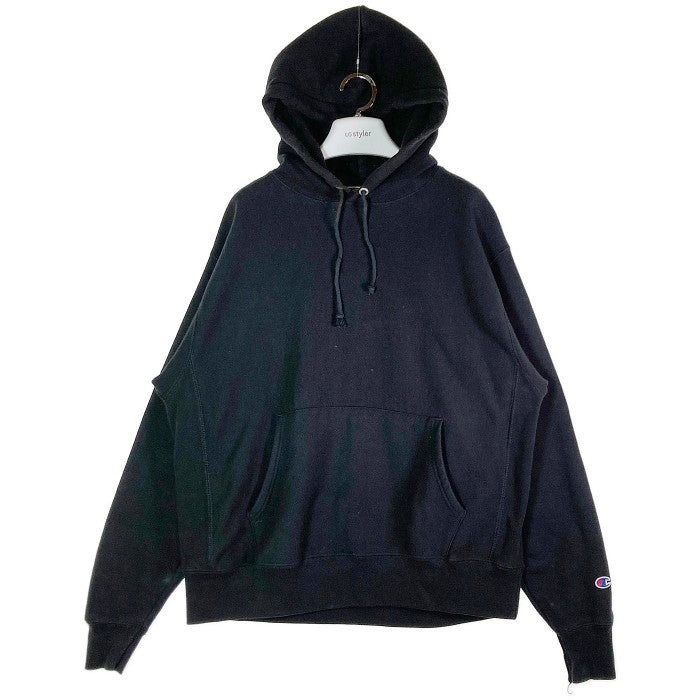 CHAMPION チャンピオン 青単色タグ Reverse Weave リバースウィーブ パーカー ブラック sizeL 瑞穂店