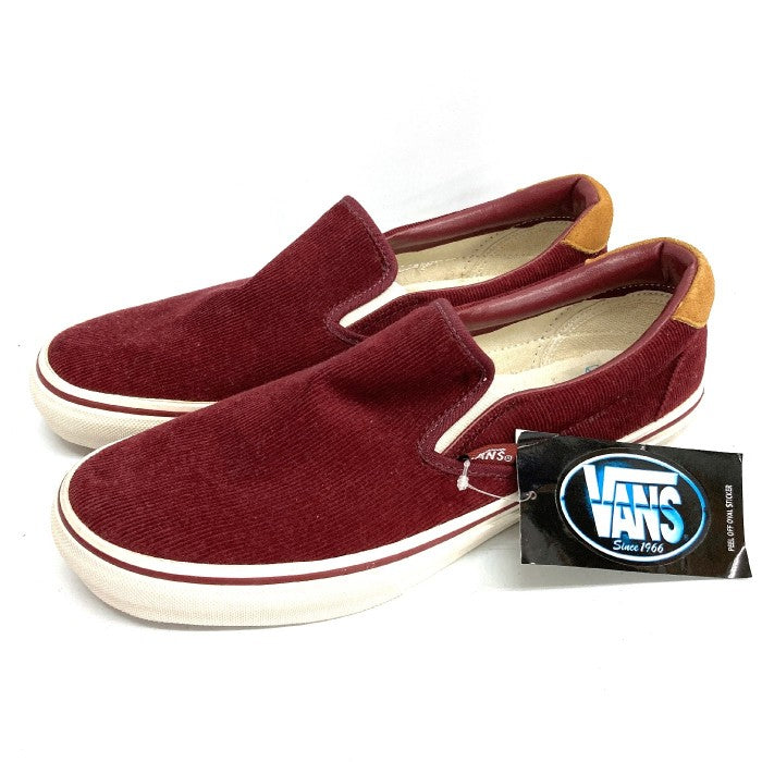 VANS バンズ V98CDR  slip on スリッポン コーデュロイ スニーカー ワイン size27.5cm 瑞穂店