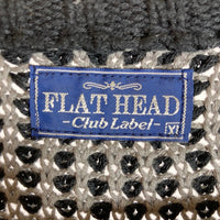 The Flat Head フラッドヘッド COTTON KNIT CREW NECK コットンニットクルーネック セーター ブラック sizeXL 瑞穂店