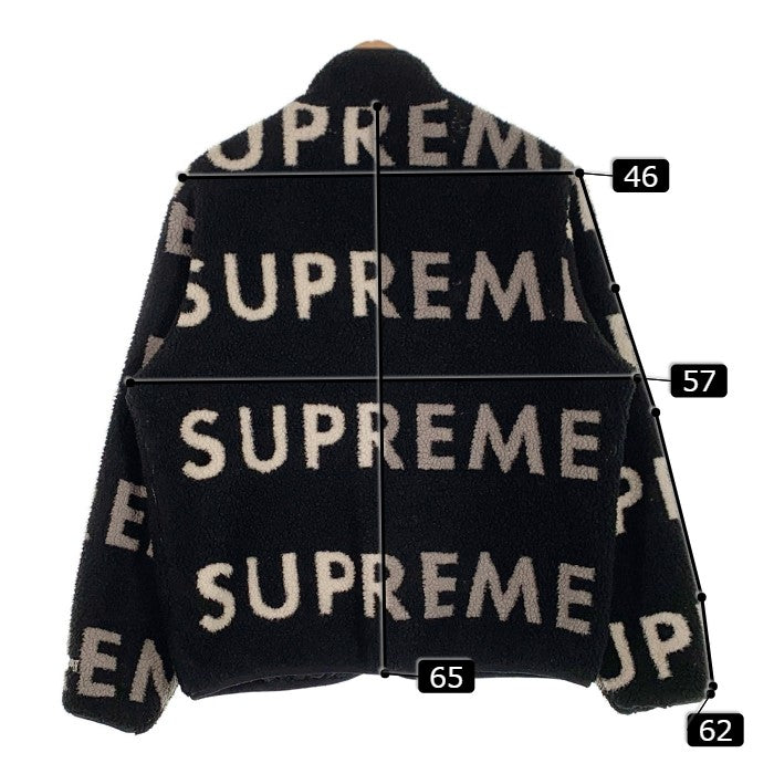 SUPREME シュプリーム 18AW Reversible Logo Fleece Jacket リバーシブルロゴ フリースジャケット ブラック  Size M 福生店