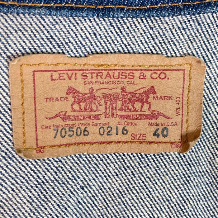 Levi's リーバイス デニム トラッカージャケット 70506-0216 527刻印 USA製 90’s ネイビー size40 瑞穂店