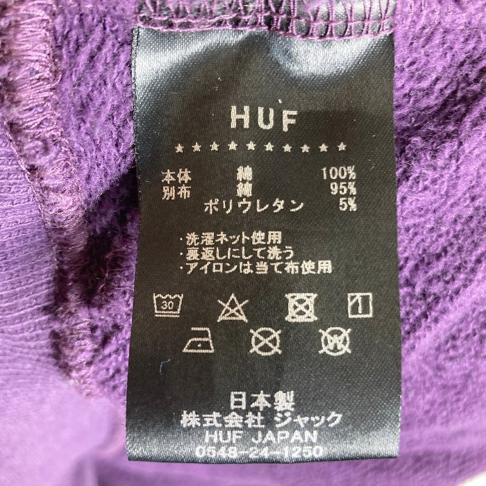 HUF ハフ HUF OR DIE ZIP CREW ハーフジップスウェット パープル sizeL