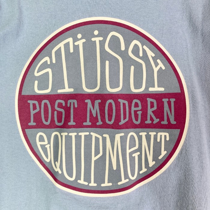 STUSSY ステューシー ロンT 長袖 Post Modern Equipment ロンT 長袖 カットソー トップス ロング ロンティー 水色 sizeL 瑞穂店