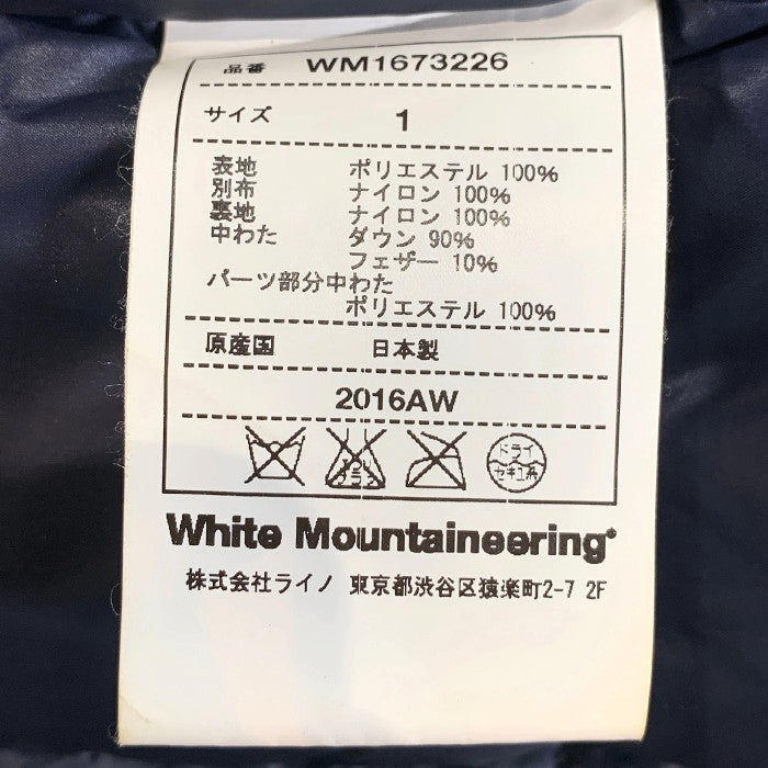 White Mountaineering ホワイトマウンテニアリング 16AW Ron Herman ロンハーマン ダウンジャケット GORE-TEX ネイビー Size 1 福生店