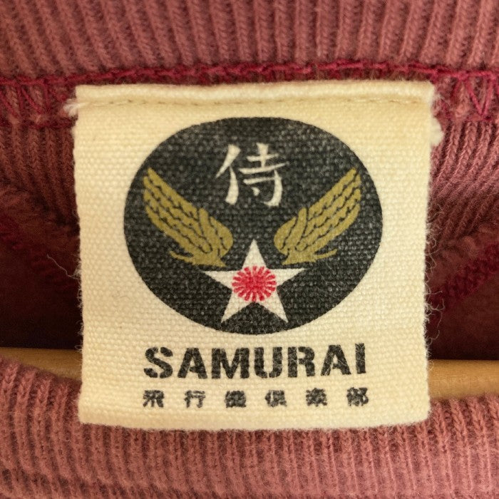 SAMURAI スウェット トレーナー JPN AIR FORCE 侍飛行機倶楽部 レッド sizeL 瑞穂店