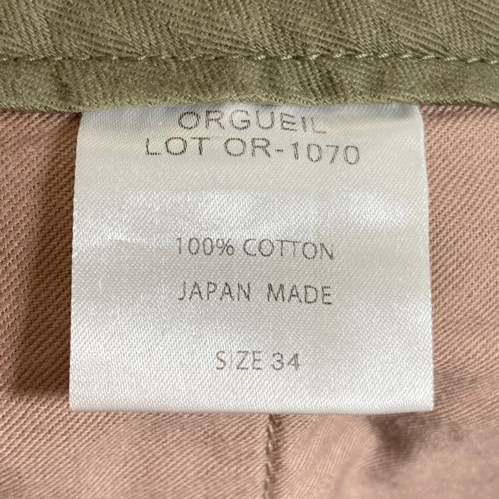 ORGUEIL オルゲイユ LOT OR-1070 French Military Shorts フレンチ ミリタリー ショーツ ショート パンツ カーキ size34 瑞穂店