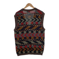 MISSONI ミッソーニ CASHMERE VEST カシミヤ ニットベスト Vネック マルチ Size 48 福生店