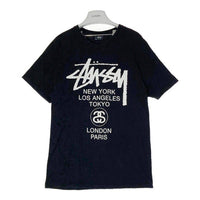 STUSSY ステューシー 両面プリント ワールドツアー Tシャツ ブラック sizeM 瑞穂店