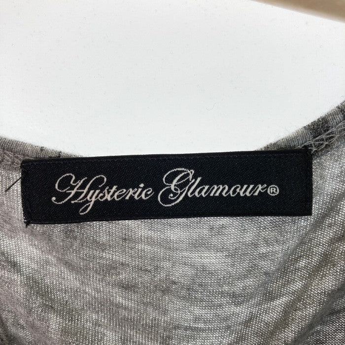 HYSTERIC GLAMOUR  ヒステリックグラマー 総柄 バックオープン ワンピース グレー sizeF 瑞穂店