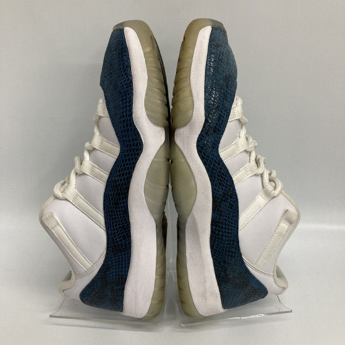 Air jordan 11 snakeskin white sale