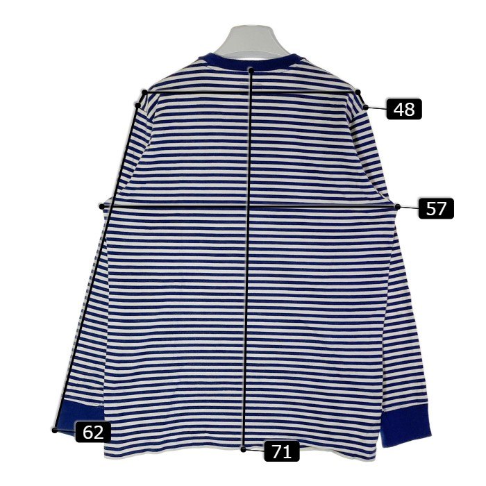 SUPREME シュプリーム 15AW STRIPED LOGO ストライプロゴ ロンT ネイビー sizeL 瑞穂店