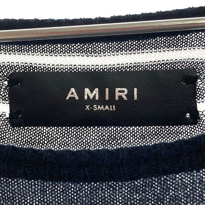 AMIRI アミリ ダメージ加工 ボーダーニット ブラック×ホワイト sizeXS 瑞穂店
