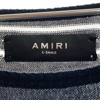 AMIRI アミリ ダメージ加工 ボーダーニット ブラック×ホワイト sizeXS 瑞穂店
