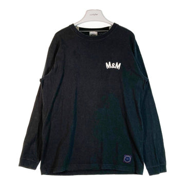 M&M エムアンドエム CUSTOM PERFORMANCE ロゴプリント ロング Tシャツ ブラック sizeXL 瑞穂店