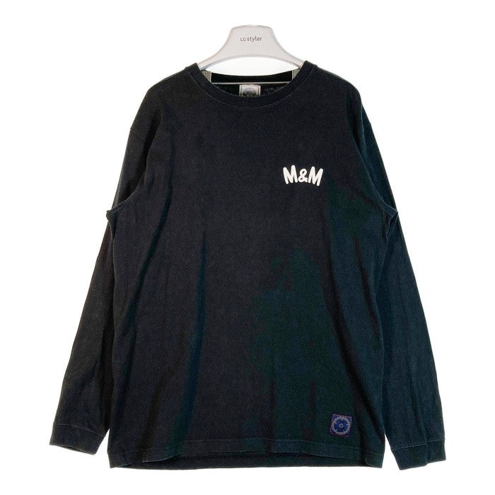 M&M エムアンドエム CUSTOM PERFORMANCE ロゴプリント ロング Tシャツ ブラック sizeXL 瑞穂店