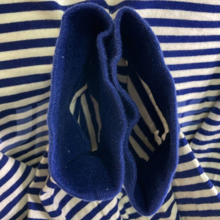 SUPREME シュプリーム 15AW STRIPED LOGO ストライプロゴ ロンT ネイビー sizeL 瑞穂店