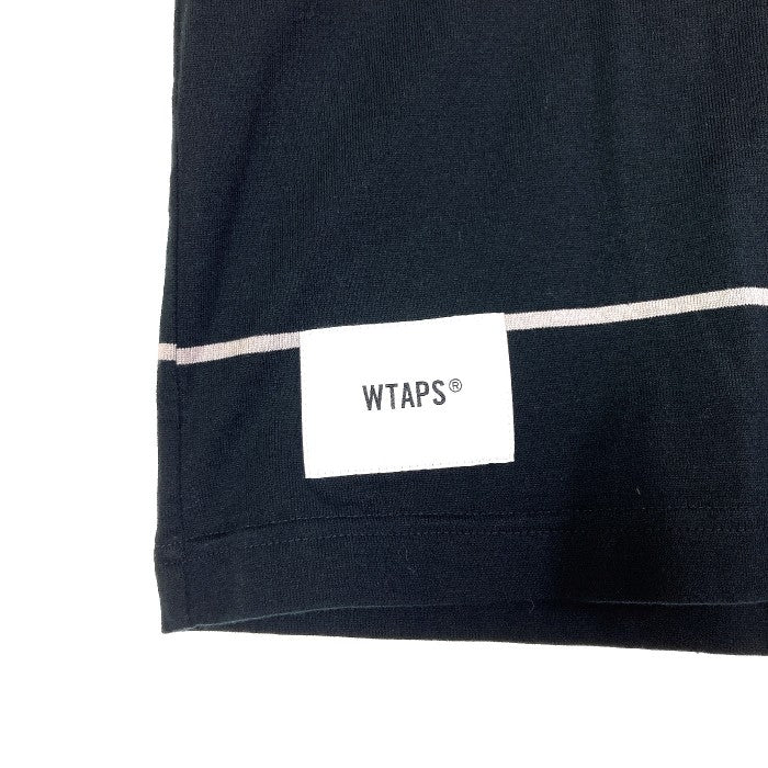 WTAPS ダブルタップス 19SS VATOS SS/TEE.COTTON 191ATDT-CSM31 バトス ショートスリーブ Tシャツ ブラック ボーダー　size:X 01 瑞穂店