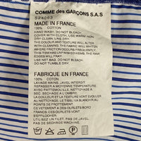 COMME des GARCONS SHIRT コムデギャルソンシャツ パッチワーク 開襟シャツ ハイビスカス チェック ボーダー ブルー S24063 Size M 福生店