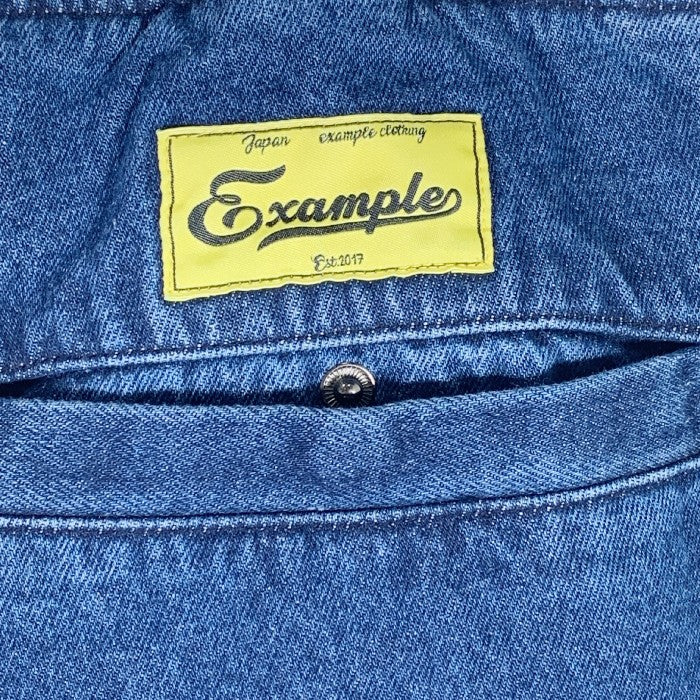 EXAMPLE エグザンプル デニム トラックパンツ インディゴ Size XL 福生店