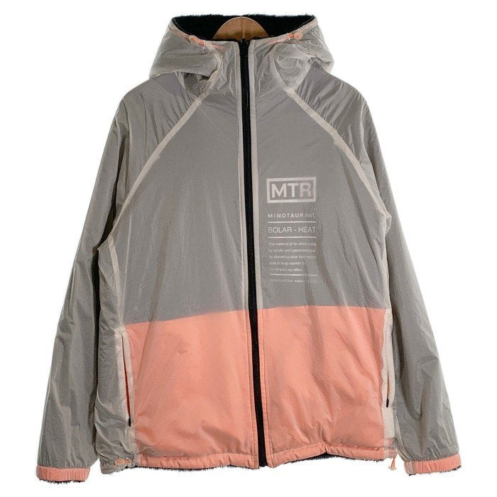 MINOTAUR ミノトール THERMAL STORAGE HOODED リバーシブル ジップアップパーカー ブラック ナイロン フリース Size L 福生店