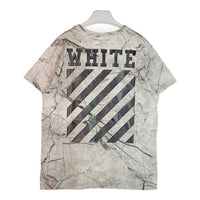 オフホワイト OFF-WHITE ブラックマーブルTシャツ 黒 size:L【62234】