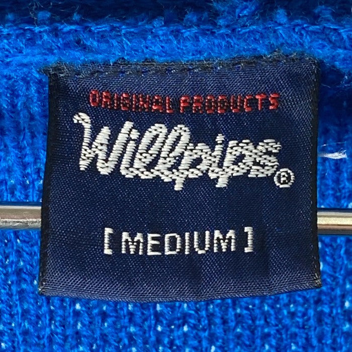 WILLPIPS ウィルピプス ワッペンカーディガン ブルー sizeM 瑞穂店