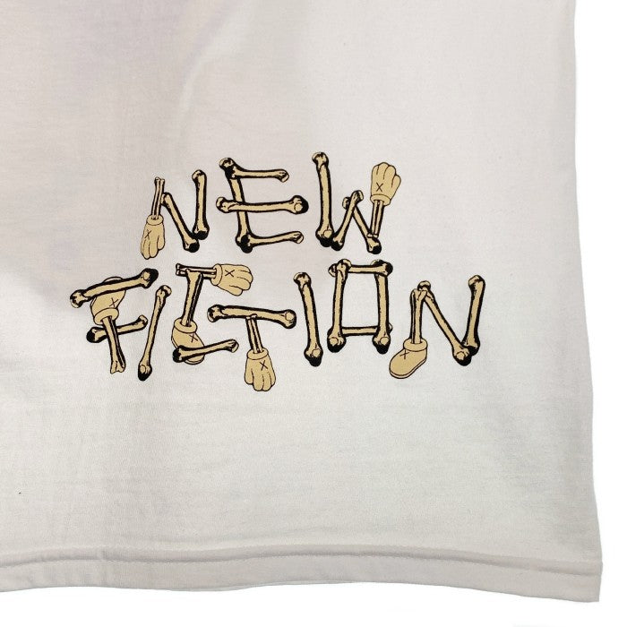 KAWS カウズ 21AW SKELETON NEW FICTION T-SHIRT スケルトン ニューフィクション Tシャツ ホワイト Size M 福生店
