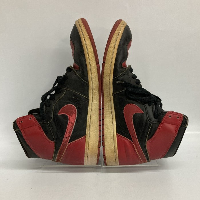 NIKE ナイキ 130207-061 94年 復刻 AIR JORDAN 1 HIGH BRED エアジョーダン1 ブレッドハイカットスニーカー ブレッド ブラック レッド 観賞用 size27.5cm 瑞穂店