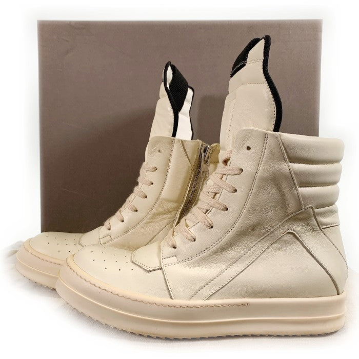 Rick Owens リックオウエンス GEOBASKET ジオバスケット レザーハイカットスニーカー ホワイト RP16S9894LPO Size 40 福生店