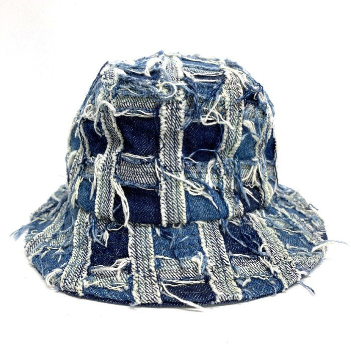 Supreme シュプリーム 23SS Frayed Patchwork Denim Crusher フレイド パッチワーク デニム クラッシャー バケットハット インディゴ 瑞穂店