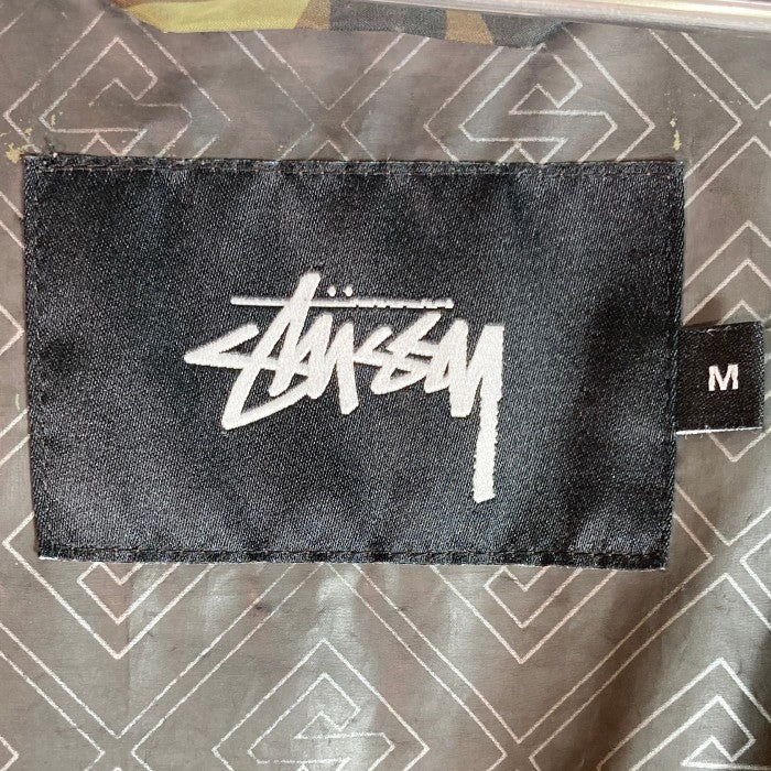 STUSSY ステューシー カモフラ 迷彩 フード付 ジャケット グリーン sizeM 瑞穂店