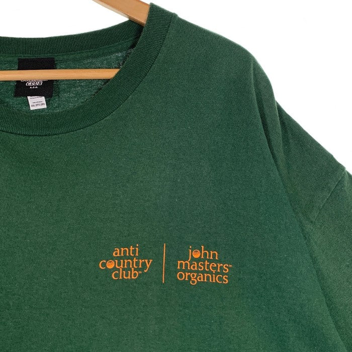 ANTI COUNTRY CLUB アンタイカントリークラブ John Masters ジョンマスターオーガニック プリントTシャツ グリーン Size 2XL 福生店