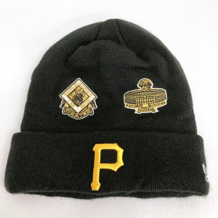 NEW ERA PITTSBURGH PIRATES ニューエラ ニットキャップ ビーニー ピッツバーグ パイレーツ MLB WORLD SERIES CHAMPION CUFFED KNIT BEANIE BLACK ブラック size-00 瑞穂店