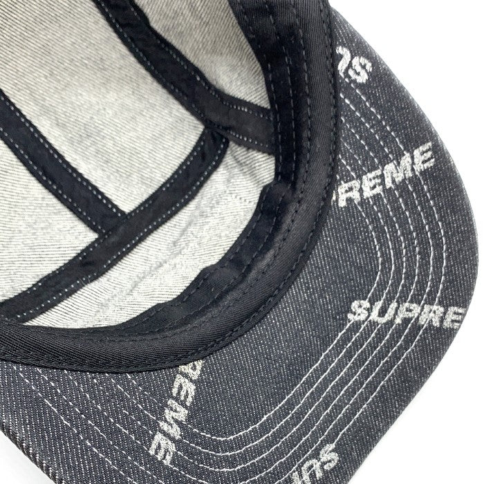 SUPREME シュプリーム 17SS Denim Logo Camp Cap デニム ロゴ キャンプキャップ ブラック 福生店