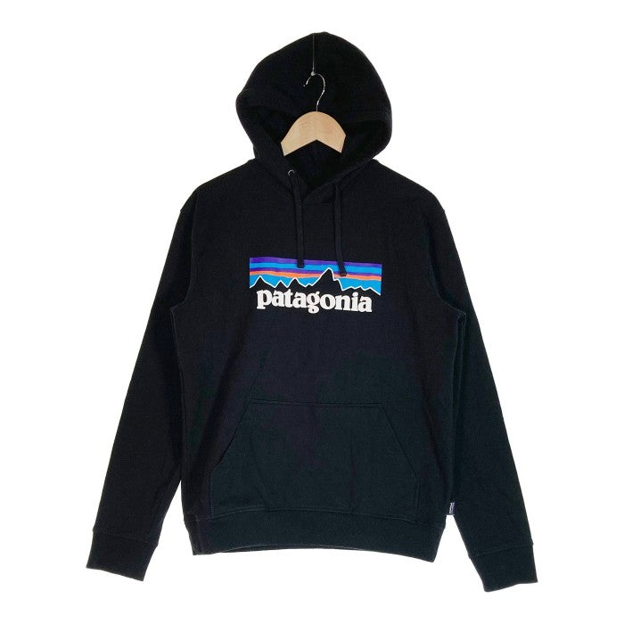 PATAGONIA パタゴニア ロゴプリント プルオーバーパーカー ブラック sizeM 瑞穂店