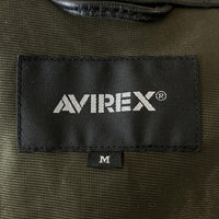 AVIREX アヴィレックス COMAND SINGLE RIDERS コマンドシングルライダースジャケット ラムレザー ブラック 6111037 Size M 福生店