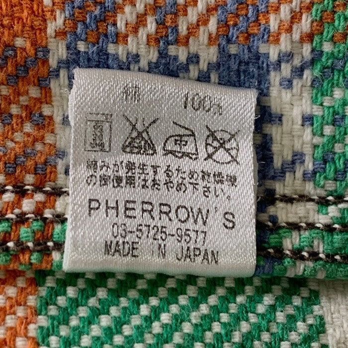 Pherrow's フェローズ ヘビーフランネルシャツ チェック グリーン Size L 福生店