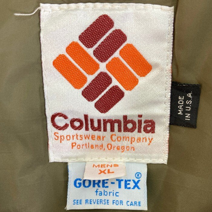 Columbia コロンビア USA製 GORE-TEX カモフラ 中綿ジャケット ベージュ×ブラウン sizeXL 瑞穂店