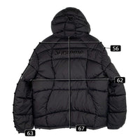 SUPREME シュプリーム 21AW Warp Hooded Puffy Jacket ワープ フード パフィージャケット 中綿 ブラック Size M 福生店