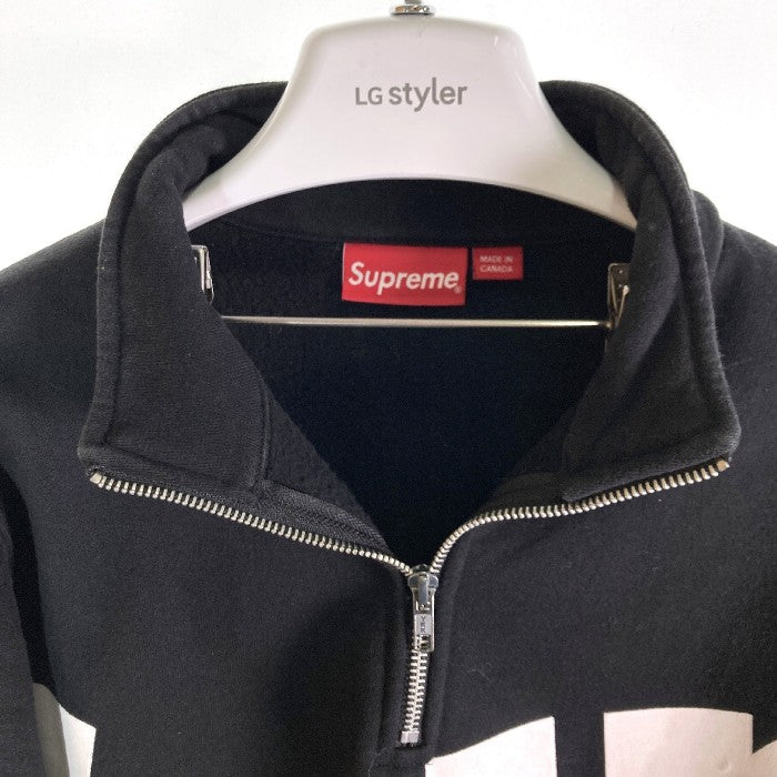 SUPREME シュプリーム 2015AW Big Logo Half Zip Sweatshirt ハーフジップスウェット ブラック sizeS 瑞穂店