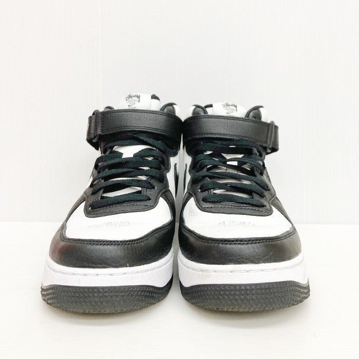 NIKE × STUSSY ナイキ × ステューシー DJ7840-002 AIR FORCE 1 '07 MID SP エアフォース1 ミッド ブラック＆ホワイト size27cm 瑞穂店