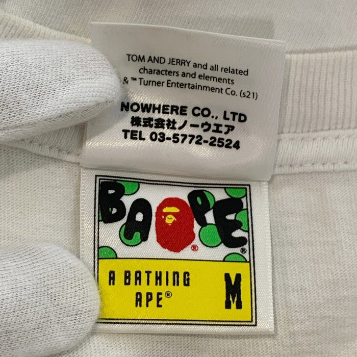 A BATHING APE アベイシングエイプ TOM&JERRY BABY MILO TEE トムとジェリー マイロ Tシャツ ホワイト Size M 福生店