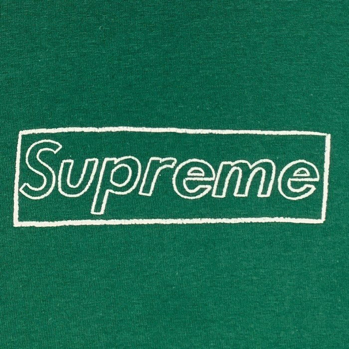 SUPREME シュプリーム 21SS KAWS Chalk Logo Tee カウズ チョークロゴ ボックスロゴ Tシャツ グリーン Size L 福生店