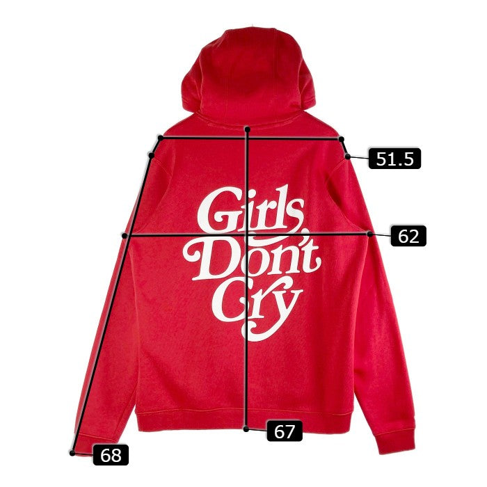 Girls Don't Cry×NIKE SB ガールズドントクライ×ナイキSB 2018SS Logo Hoody 935585-657  ロゴフーディ プルオーバーパーカー レッド sizeM 瑞穂店