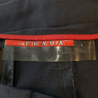 PRADA SPORT プラダスポーツ コットン ナイロン テーパード スラックス サイドポケット ブラック Size 46 福生店