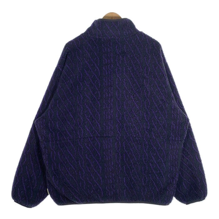 SSZ エスエスズィー 22AW Jacquard Fleece Jacket ジャガード フリースジャケット ブラック パープル Size L 福生店